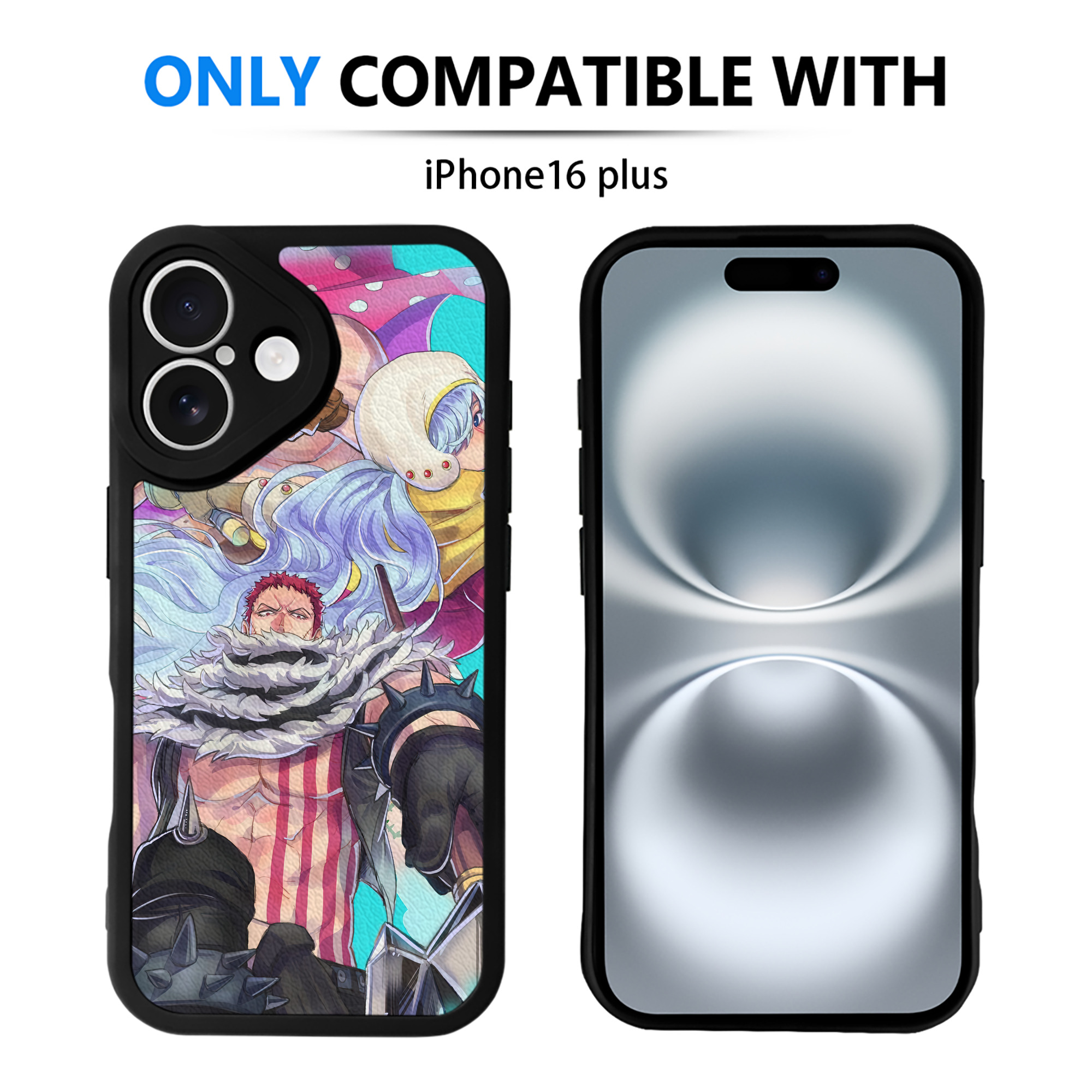 （画像用） ワンピース ONE PIECE 【iPhone 16シリーズ対応】シリコンスマホケース（レザー調） 材質：シリコン